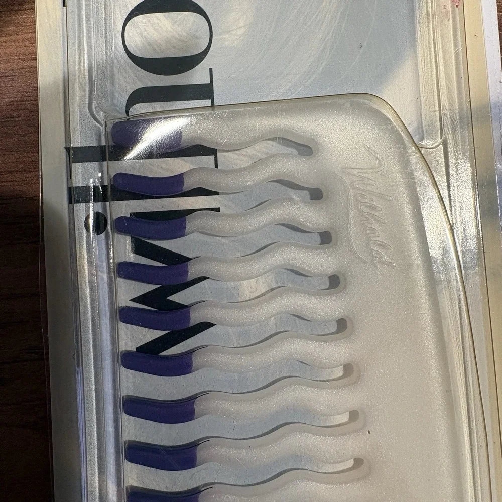 Vintage Wilhold Wavy Hair Comb Hair Lift White Purple Color Dip Rare 7741 NEW